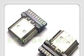 1HAM-XXXXX31-003 HDMI AM 19P E款手焊式 無(wú)柱